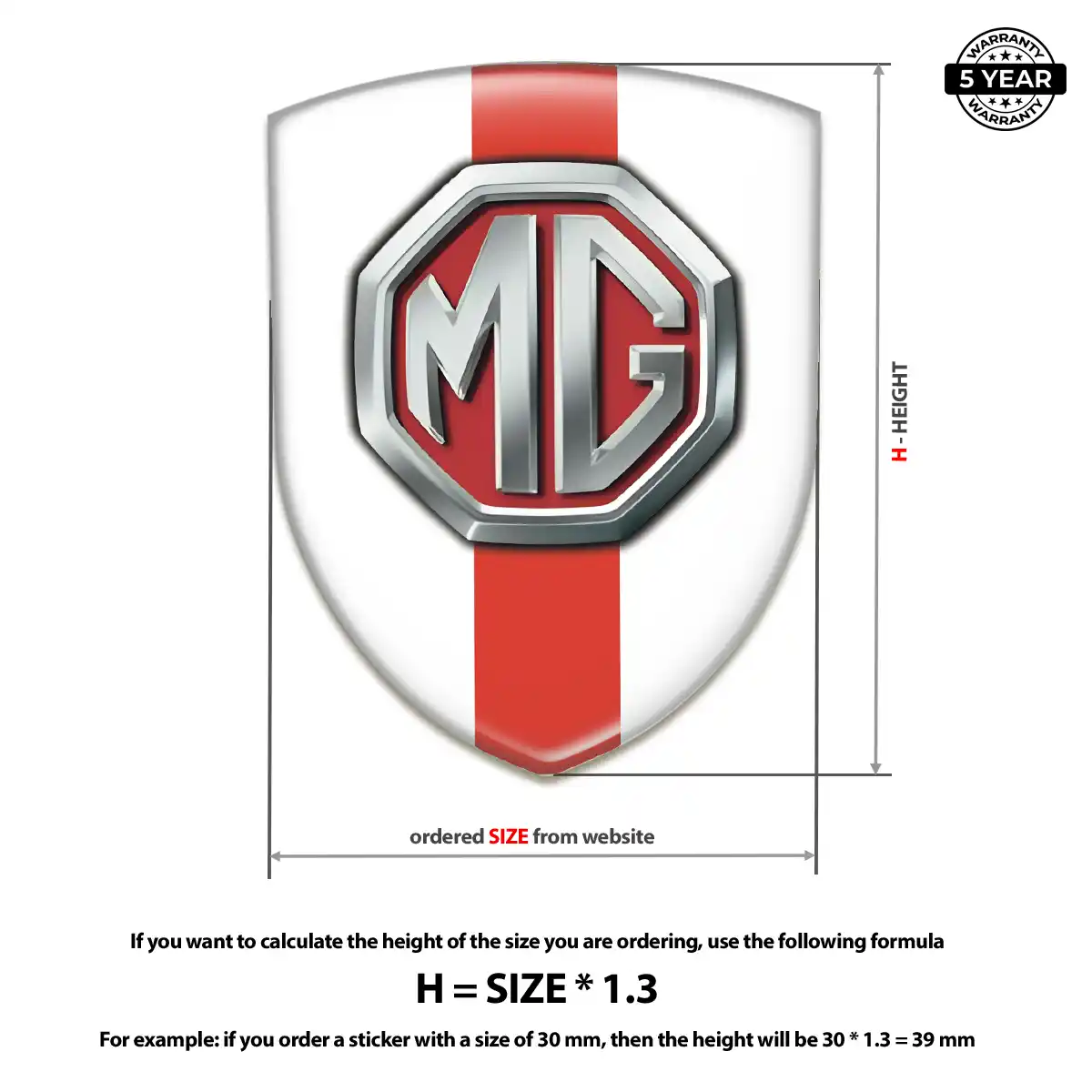 MG Domed Decal Resin Elite