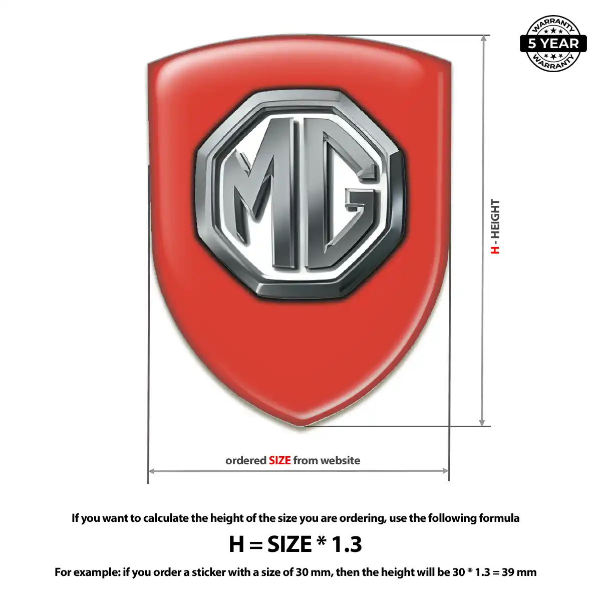 MG Domed Emblem Cabin Style