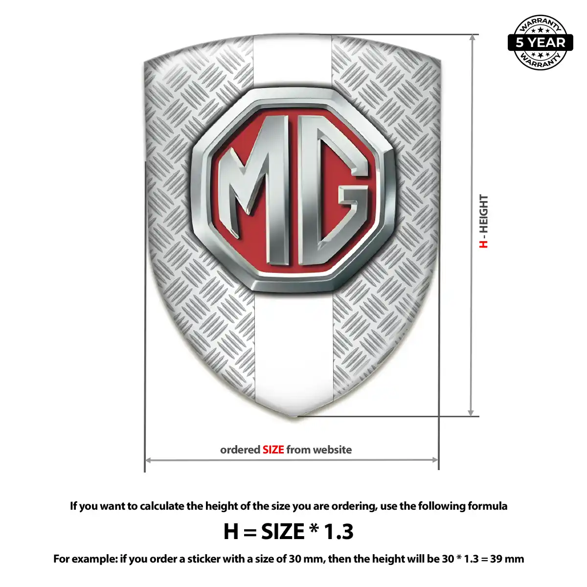 MG Domed Emblem Exterior Luxe