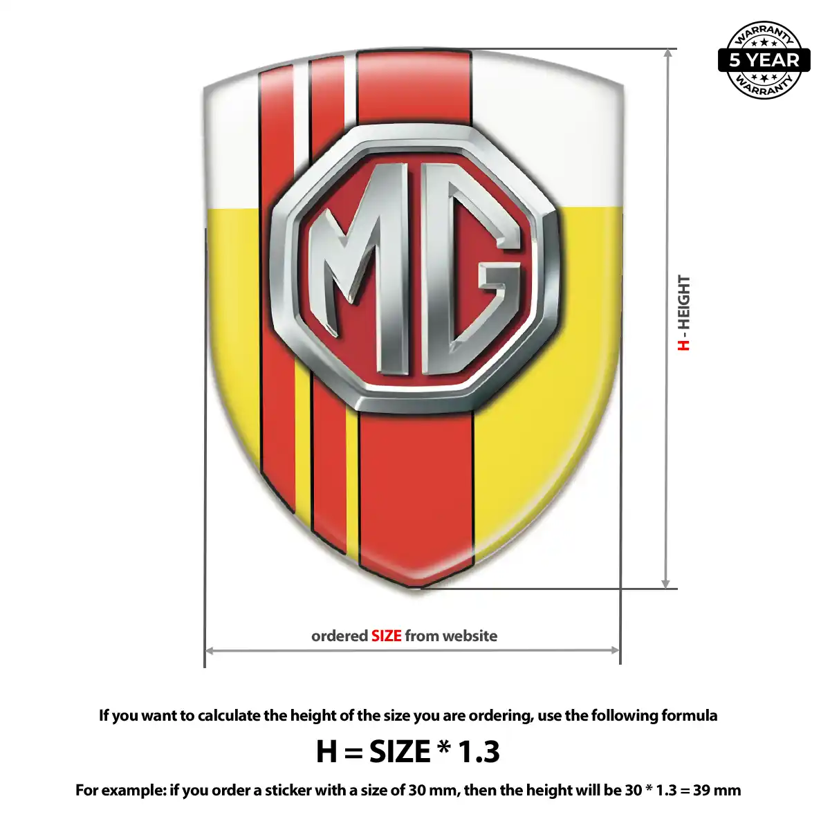 MG Domed Emblem Interior Elegance