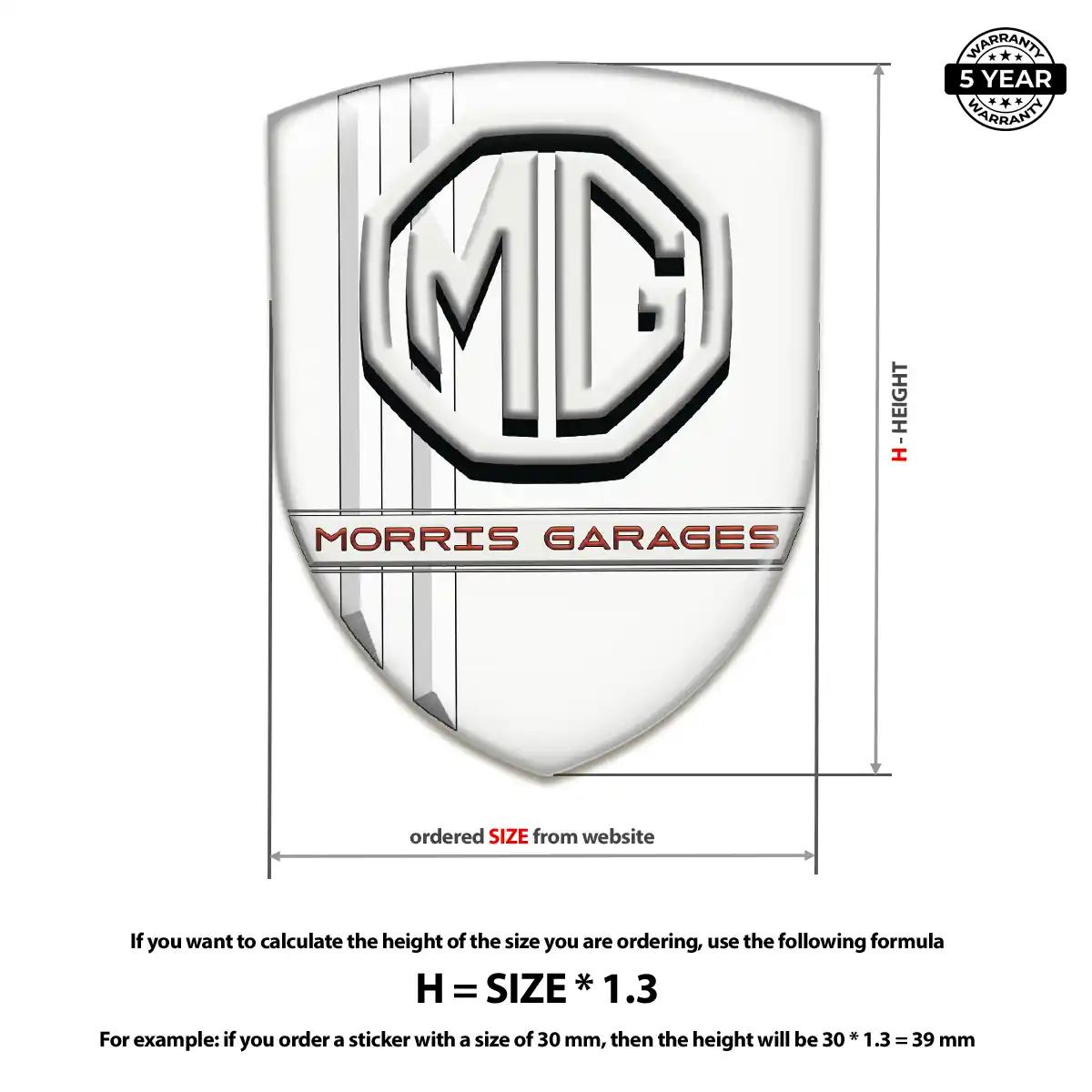 MG Domed Emblem Opulent Line