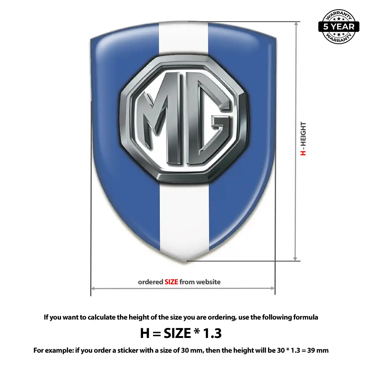 MG Domed Emblem Outer Style