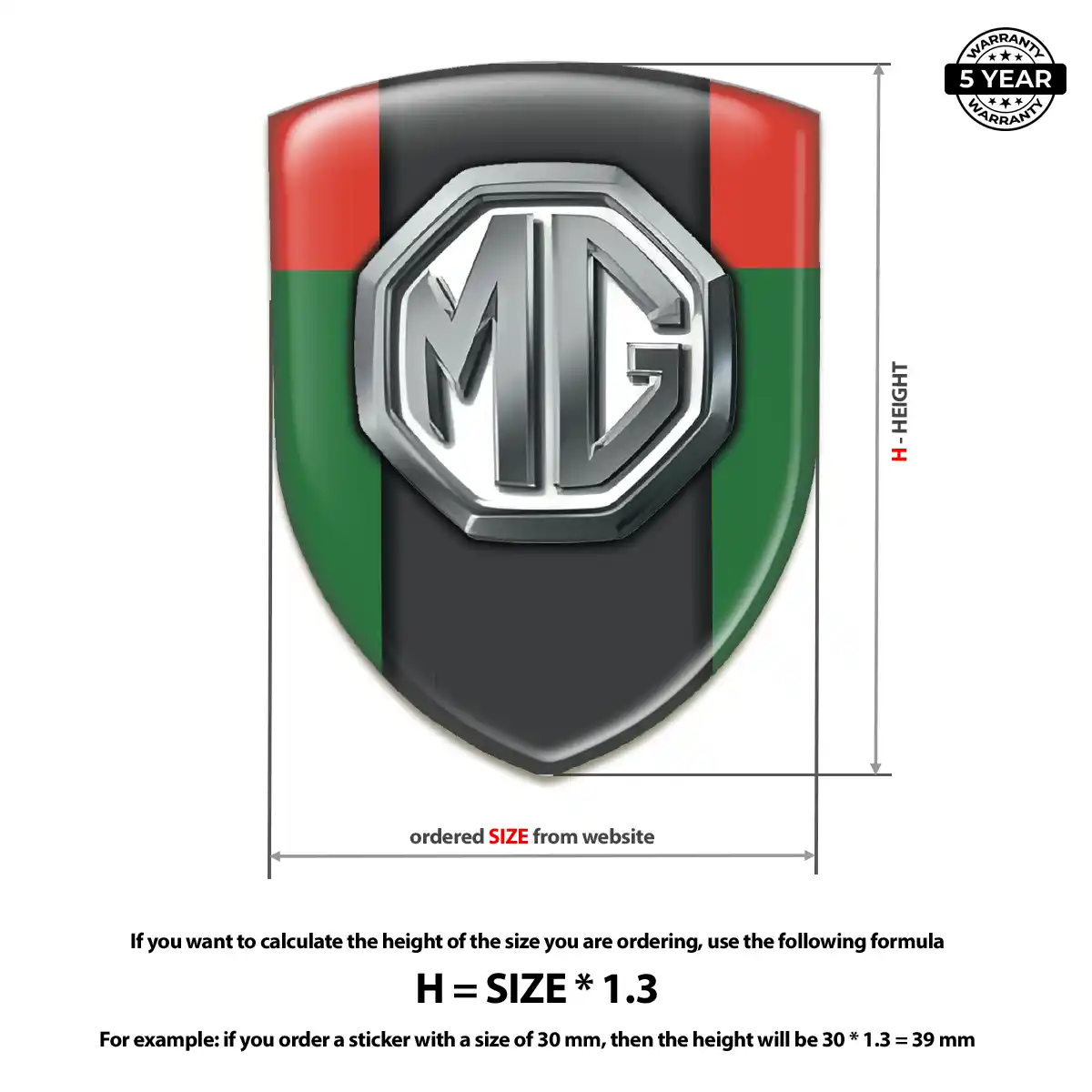 MG Domed Emblem Premium Dome