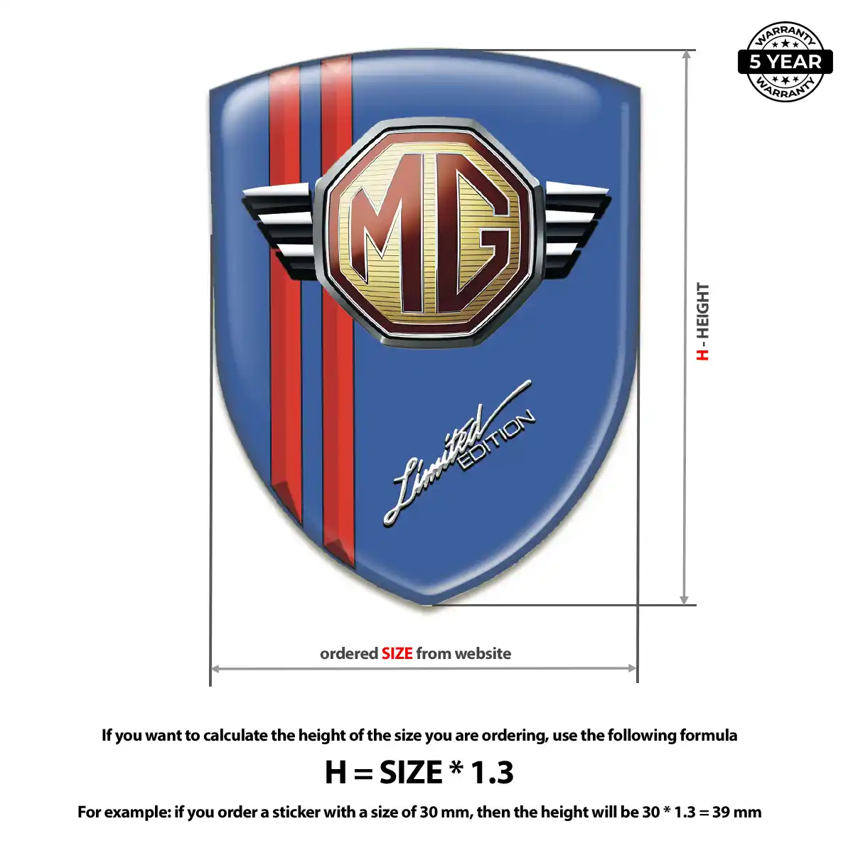 MG Domed Emblem Prestige Line