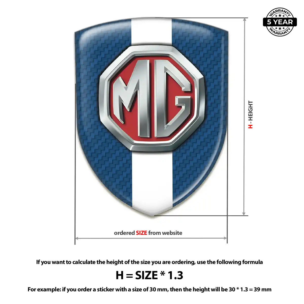 MG Domed Emblem Prime Quality