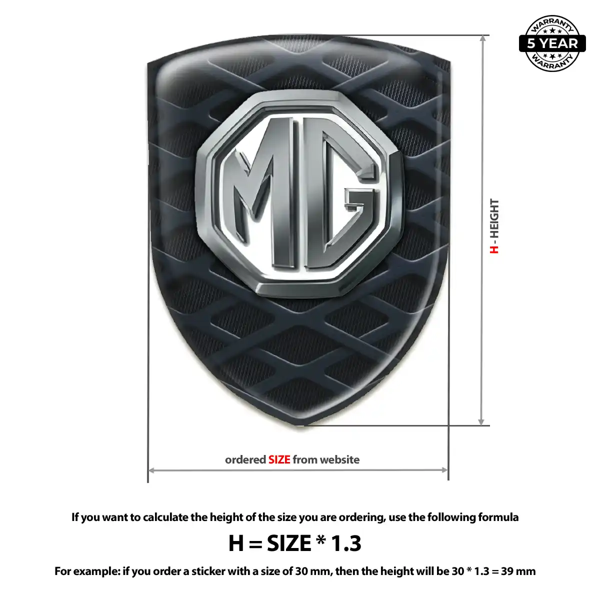 MG Domed Emblem Resin Elite