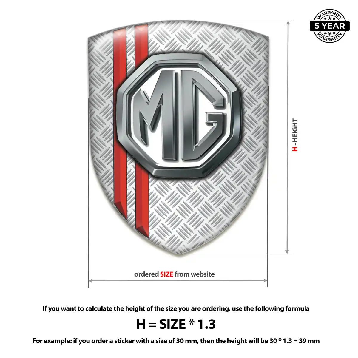 MG Domed Emblem Signature Grade