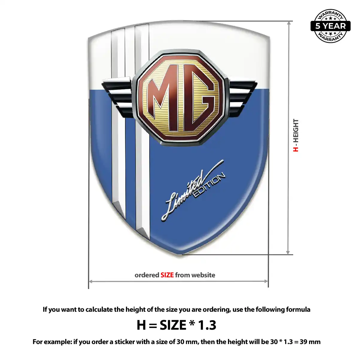 MG Domed Logo Decal Deluxe Edition