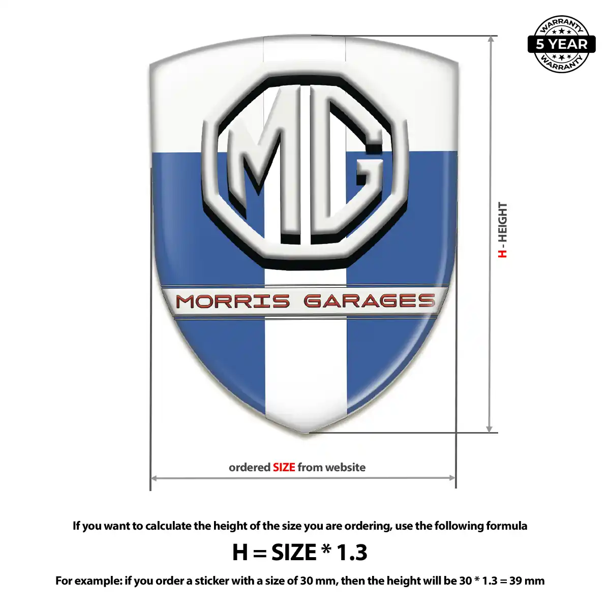 MG Domed Logo Decal Elite Edition