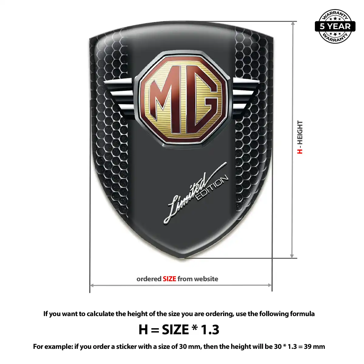 MG Domed Logo Decal Exclusive Series