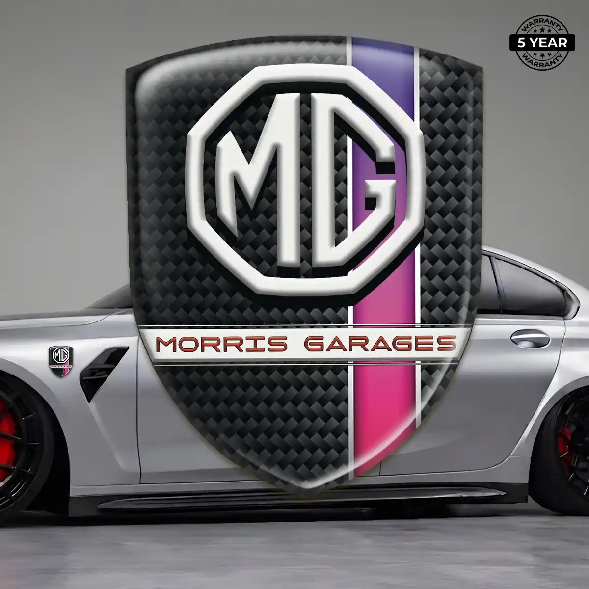 MG Domed Logo Decal Refined Design