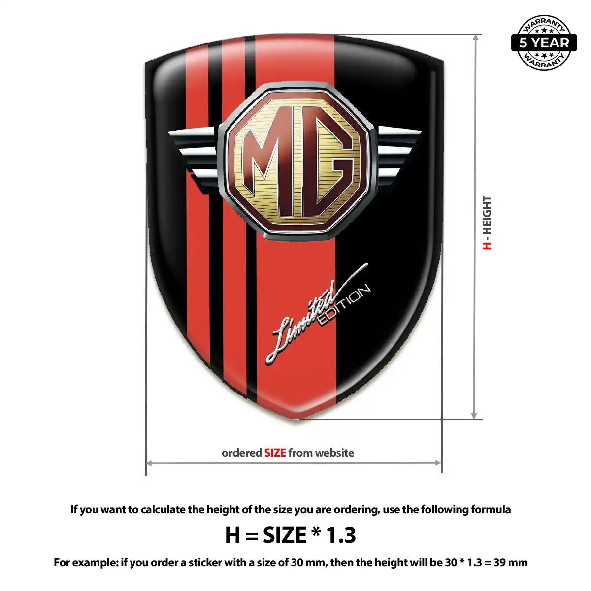 MG Domed Logo Decal Superior Craft