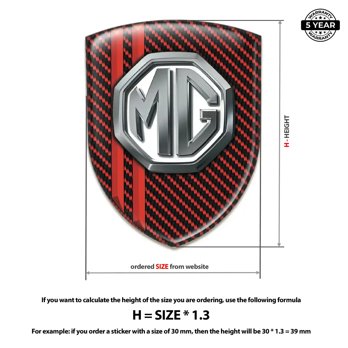 MG Domed Logo Sticker Deluxe Edition