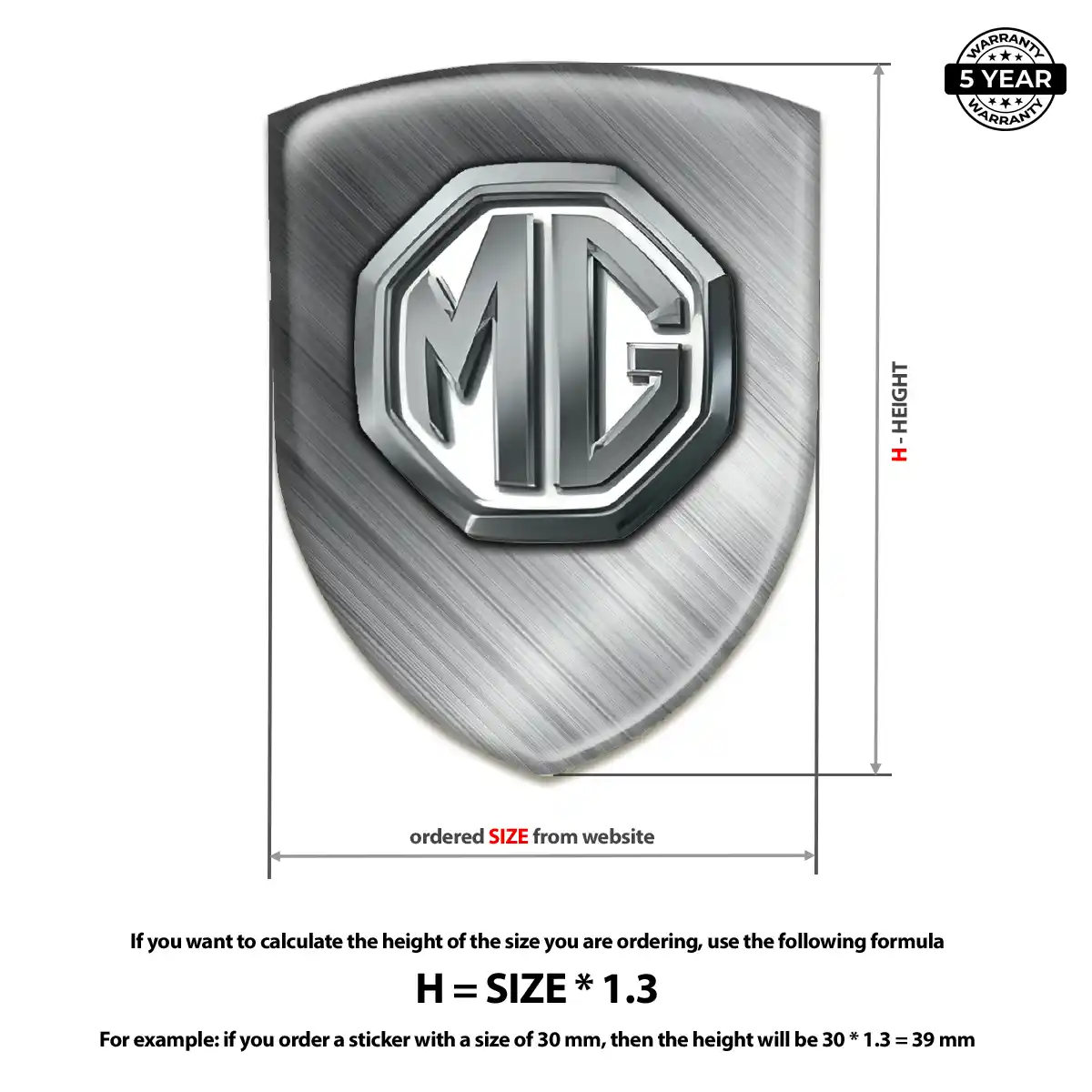 MG Domed Logo Sticker Elite Edition
