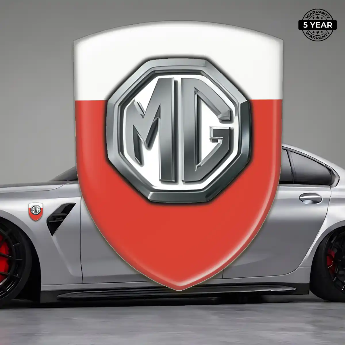 MG Domed Logo Sticker Sleek Style