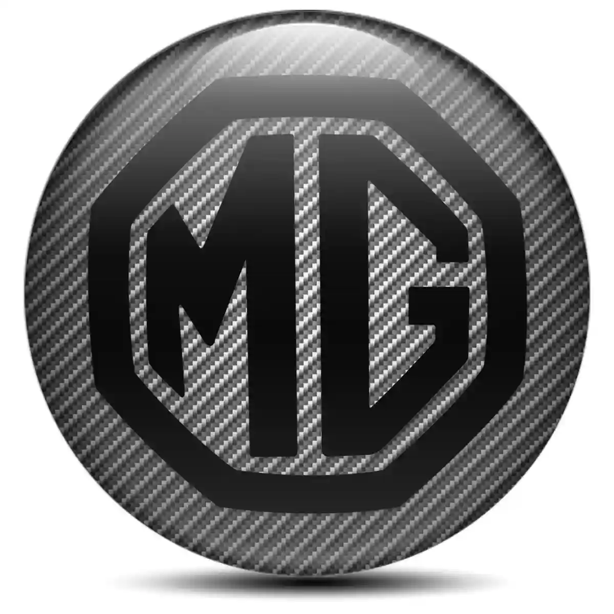 MG Domed Sticker Refined Design