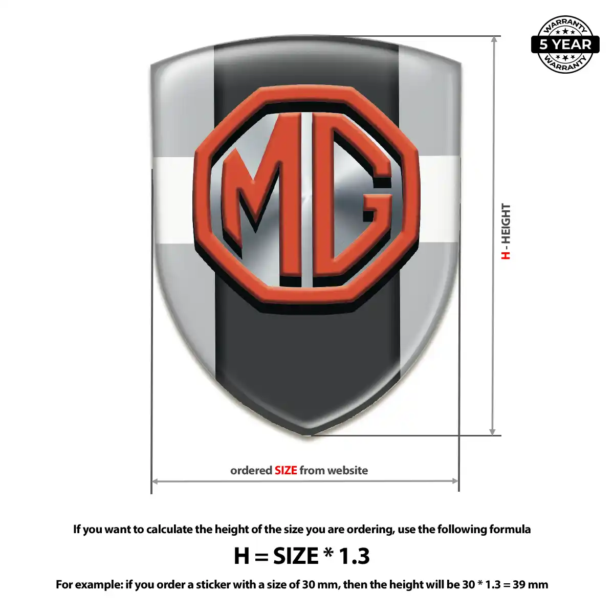 MG Emblem Badge Exterior Luxe