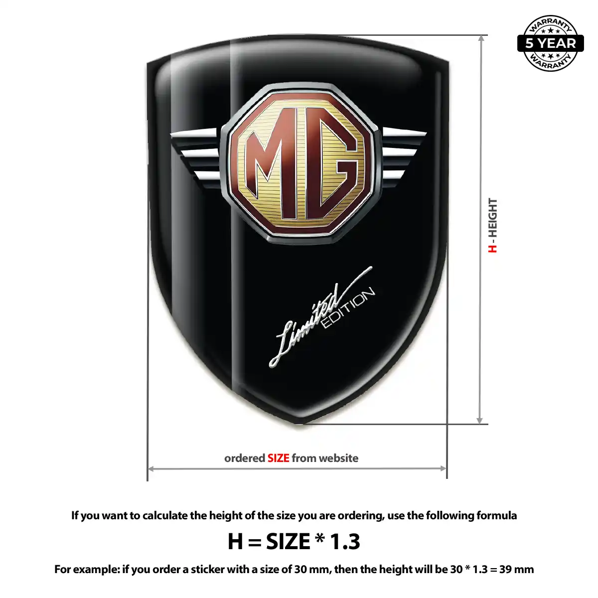 MG Emblem Badge Logo Deluxe Edition