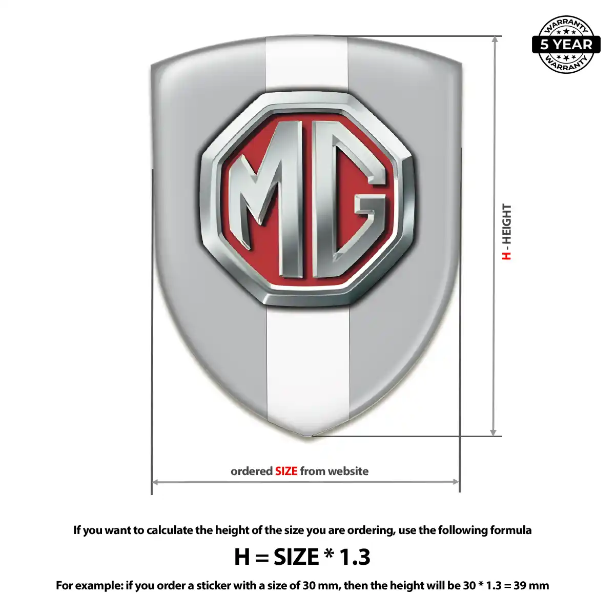 MG Emblem Badge Logo Elite Edition