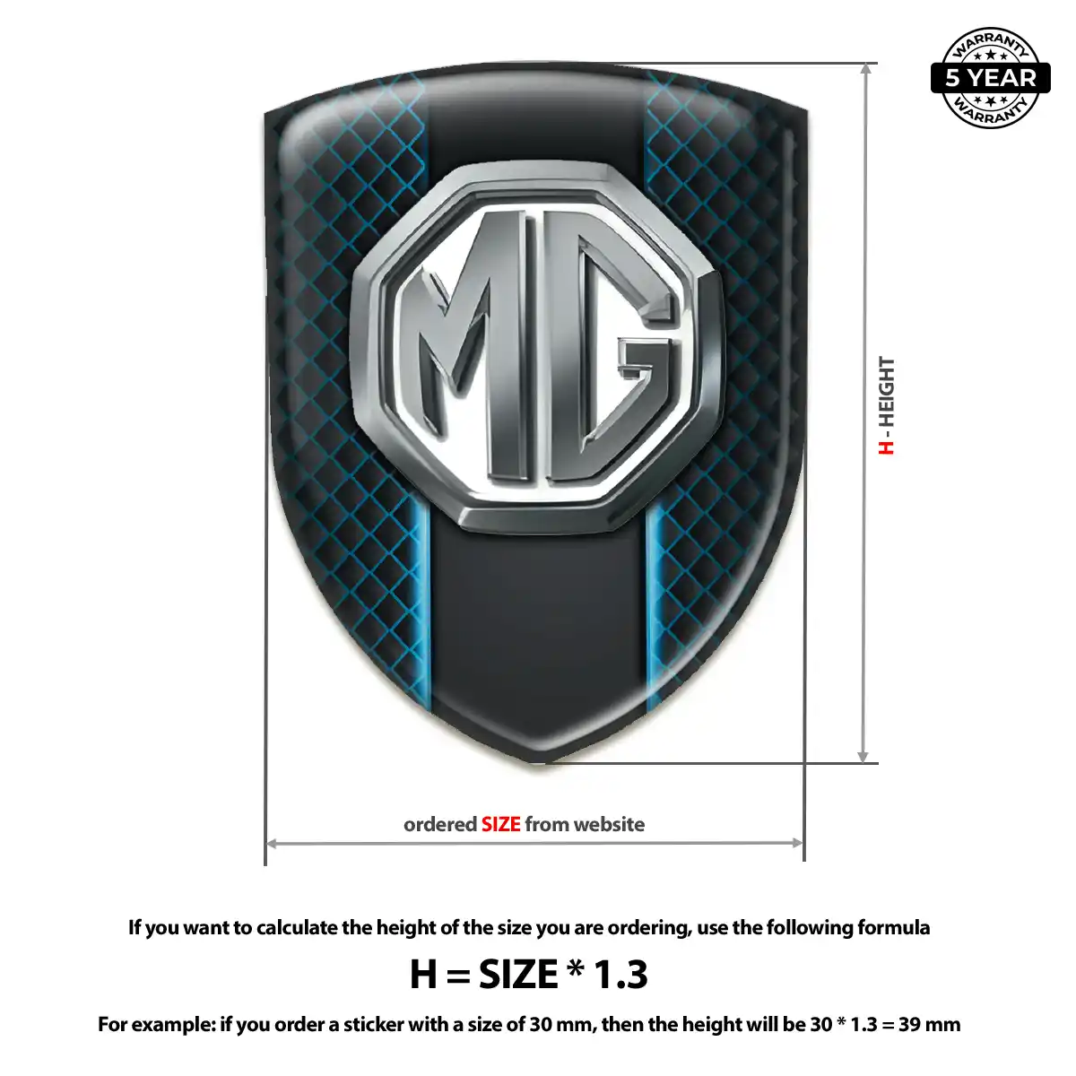 MG Emblem Badge Logo Interior Elegance