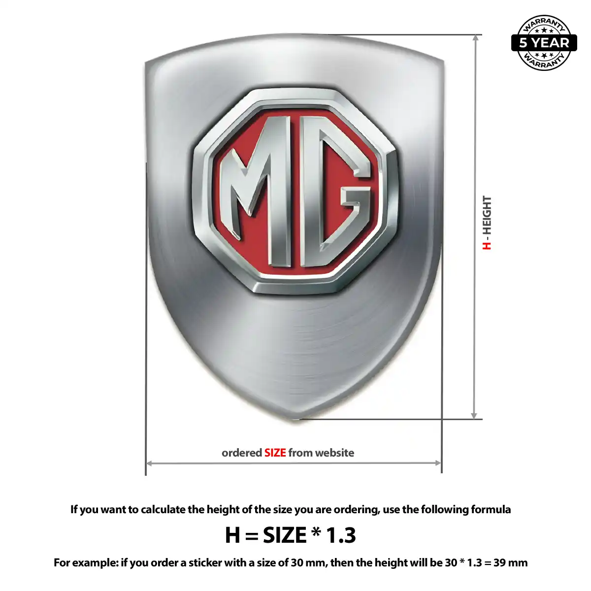 MG Emblem Badge Logo Opulent Line