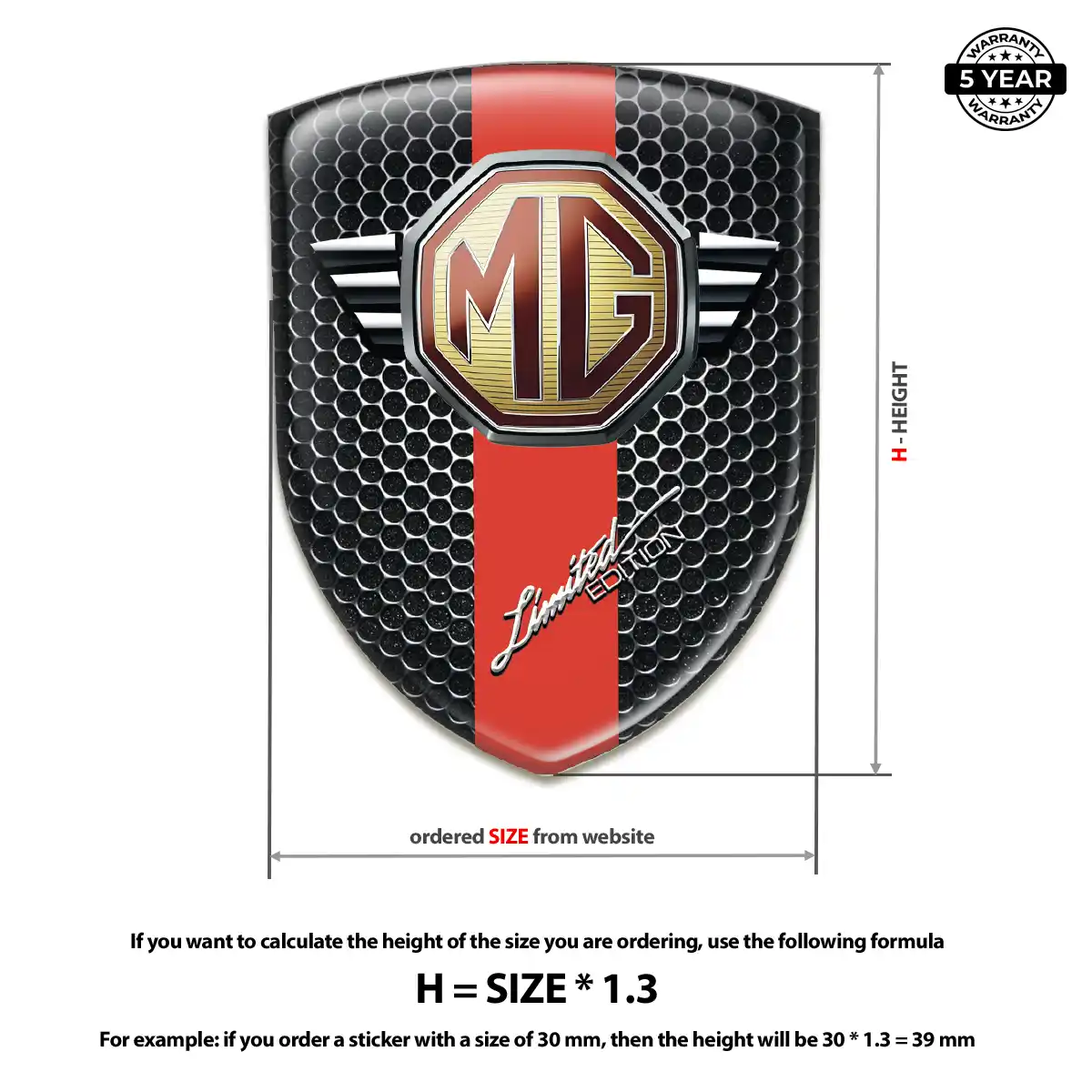 MG Emblem Badge Logo Prestige Line