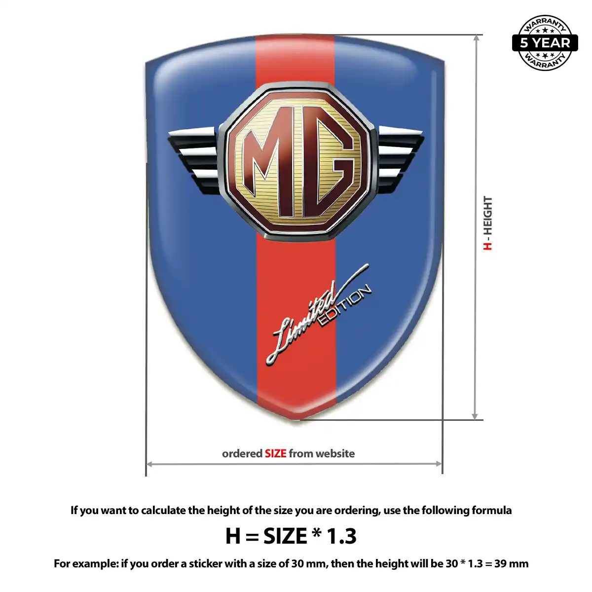 MG Emblem Badge Logo Prime Quality