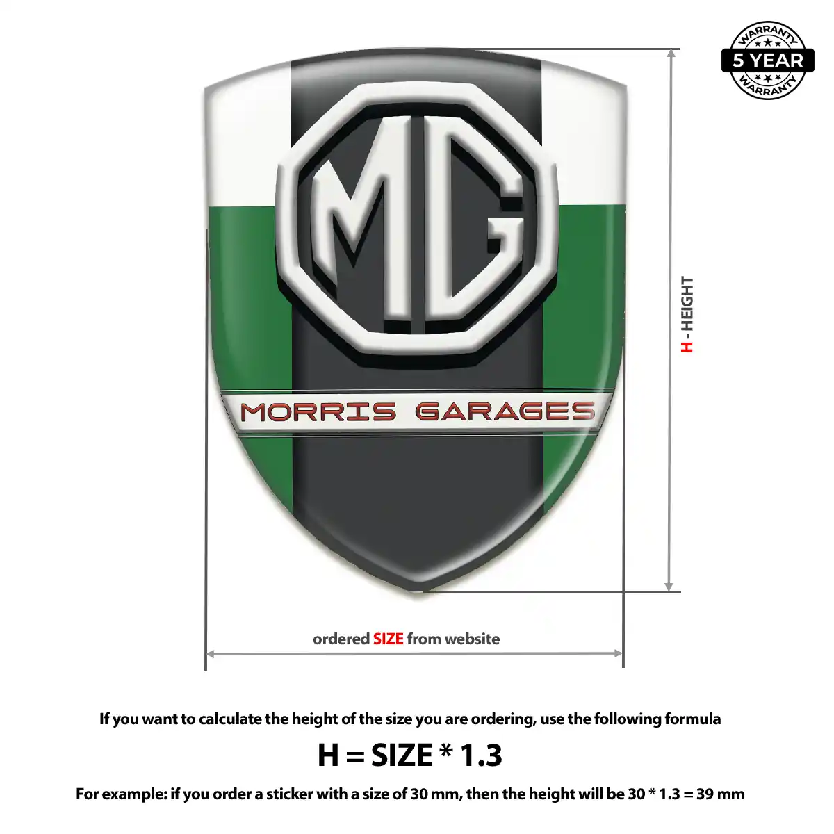 MG Emblem Badge Logo Resin Elite