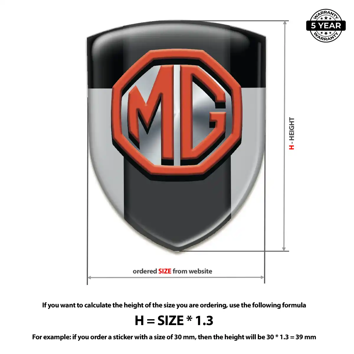 MG Emblem Badge Logo Superior Craft