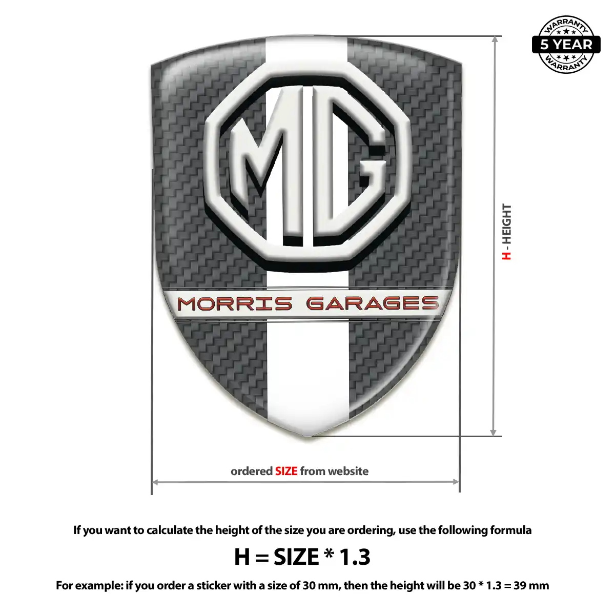 MG Emblem Badge Outer Style