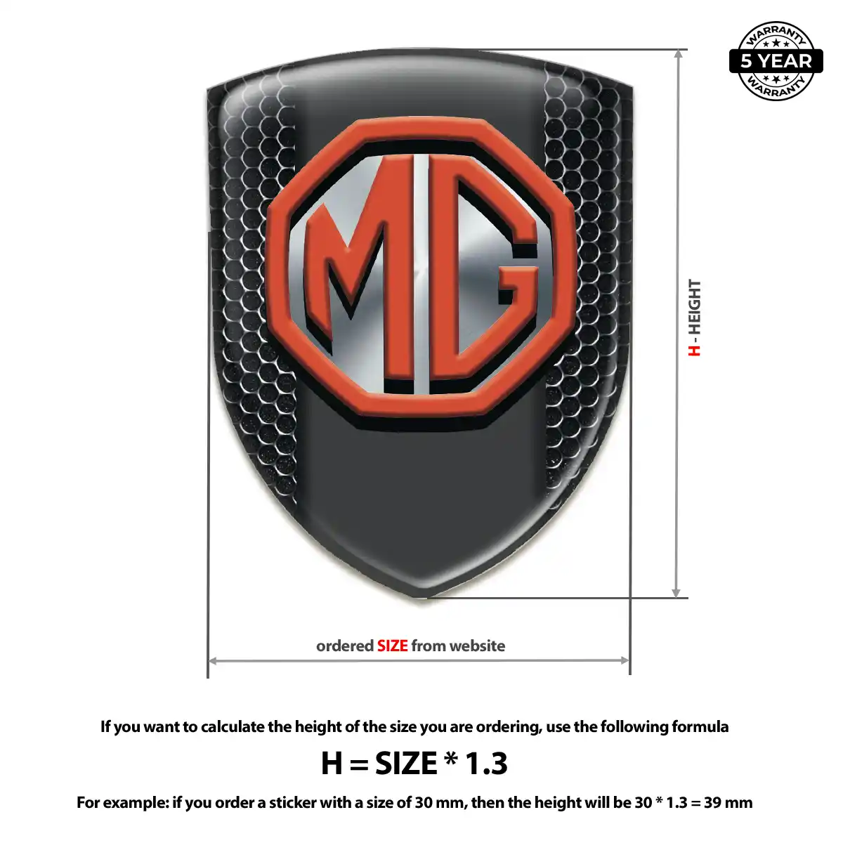 MG Emblem Badge Prime Quality