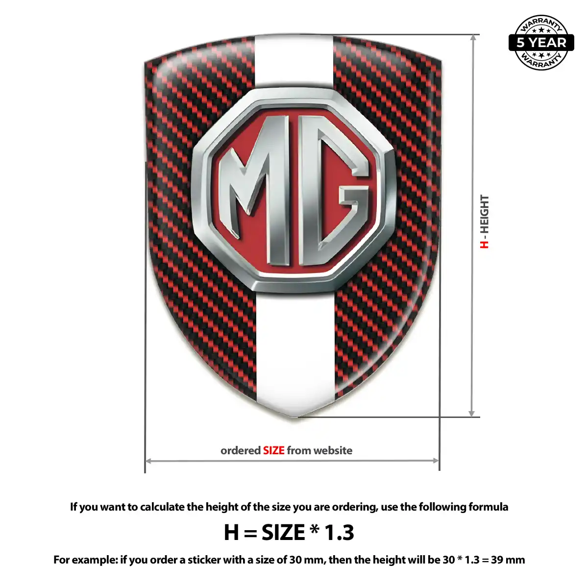 MG Emblem Badge Resin Elite