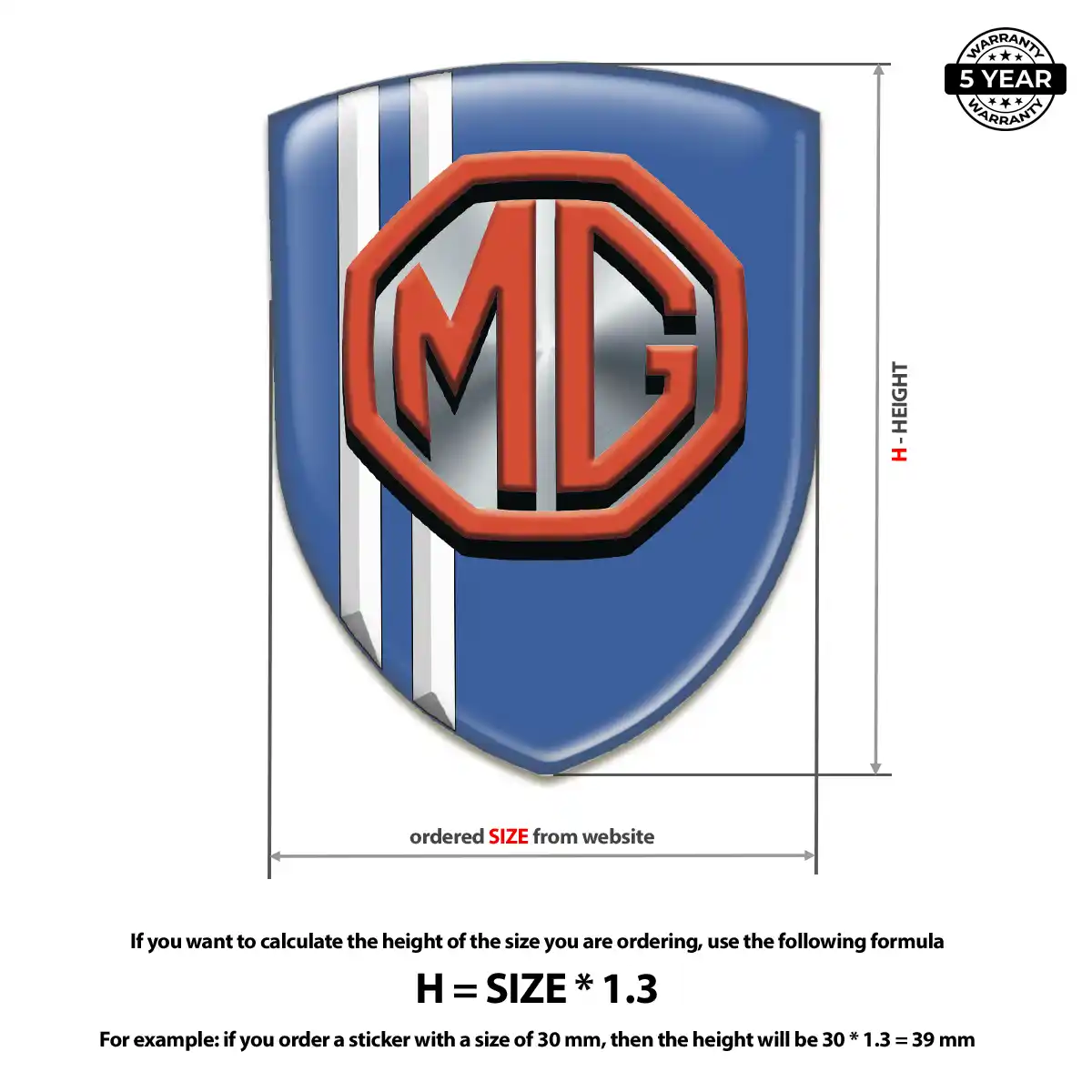 MG Emblem Badge Resin Luxe