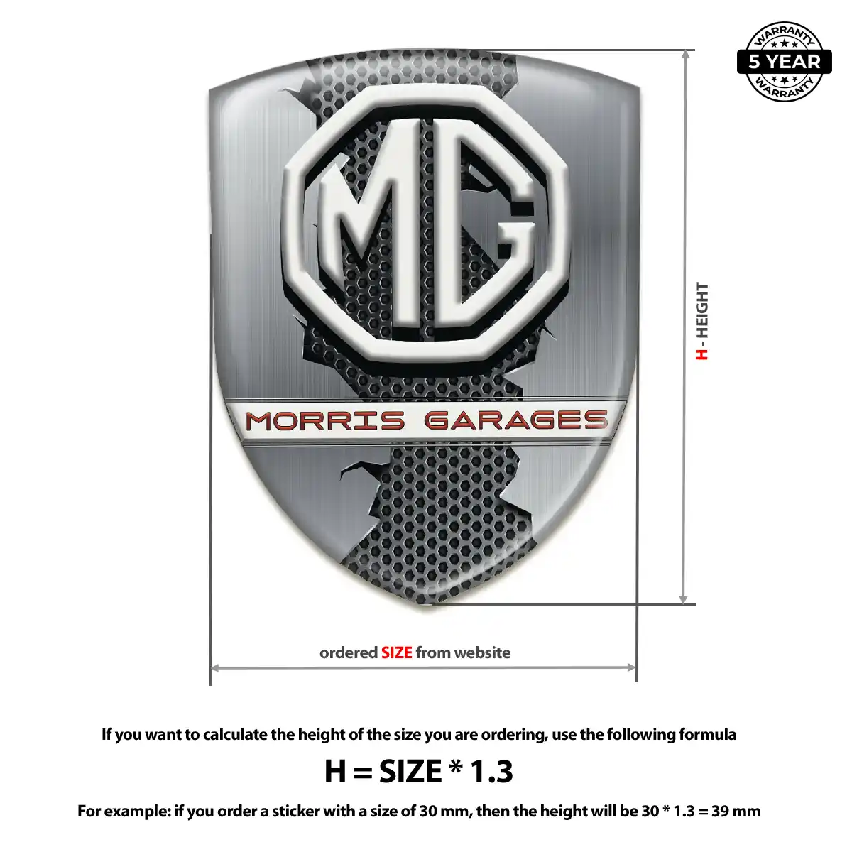 MG Emblem Badge Signature Grade