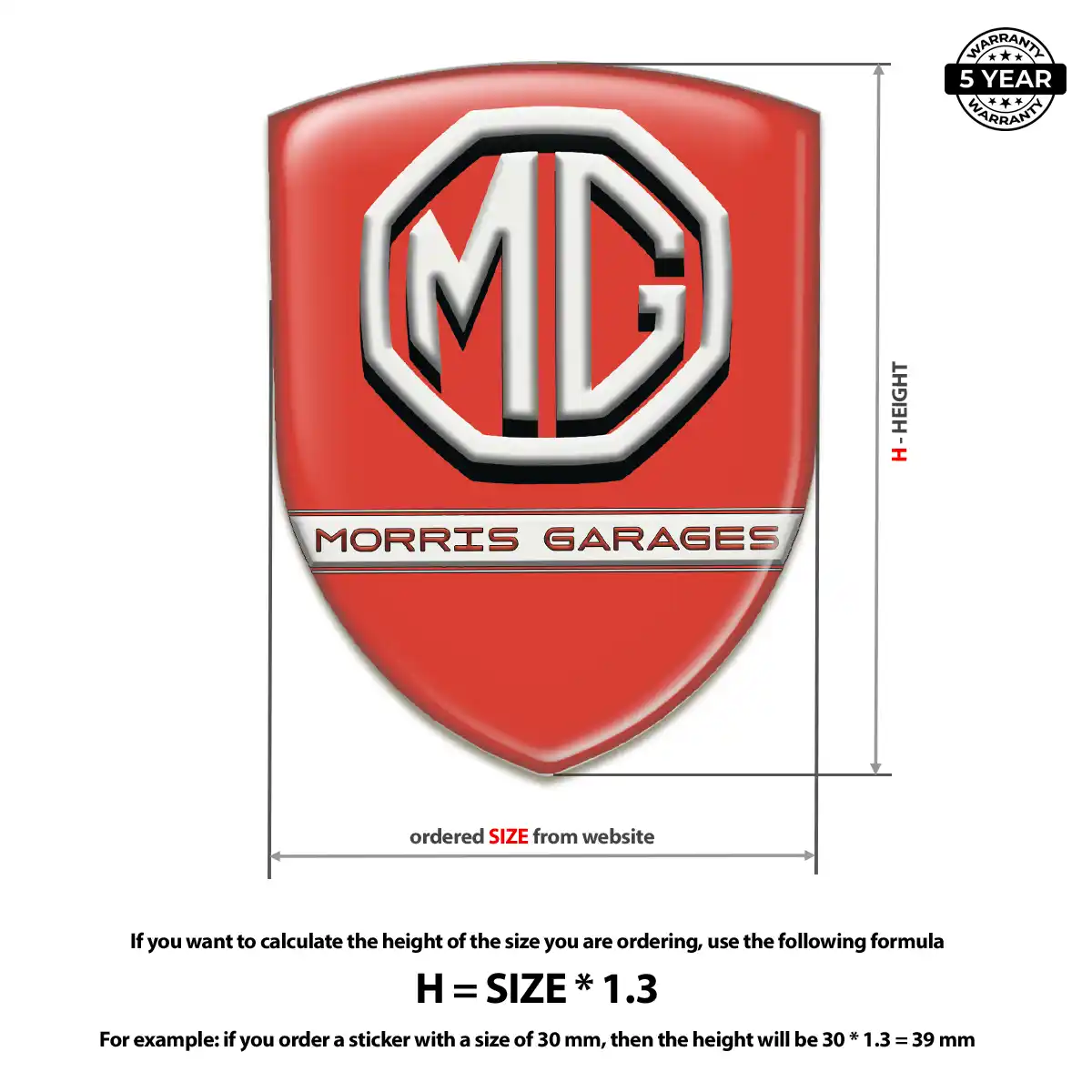 MG Emblem Crest Elite Finish