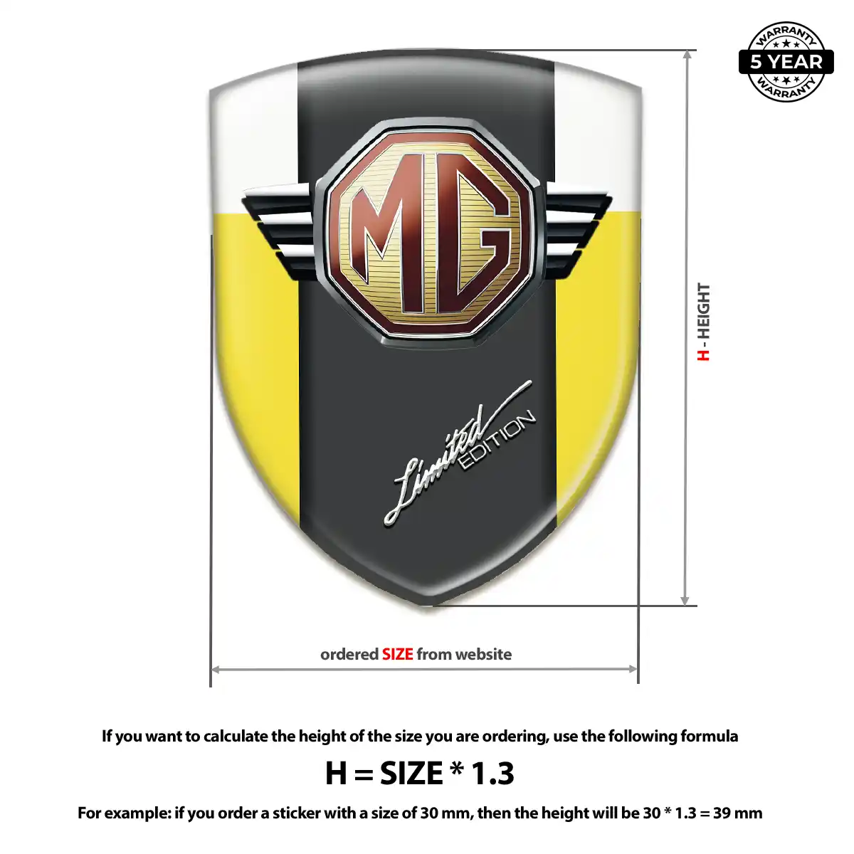 MG Emblem Crest Premium Dome