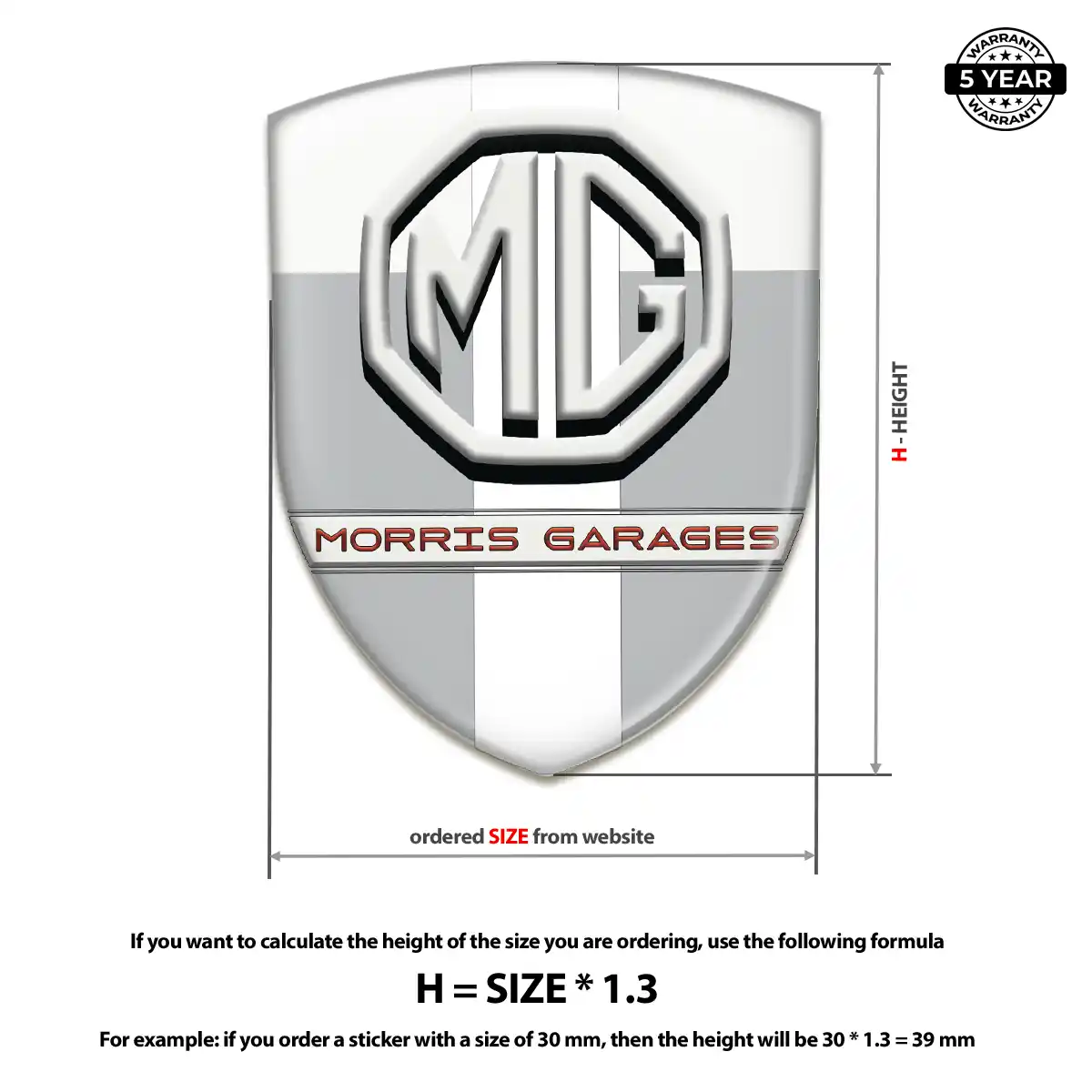 MG Emblem Domed Badge Deluxe Edition