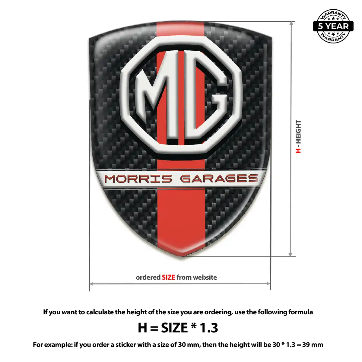 MG Emblem Domed Badge Elite Edition