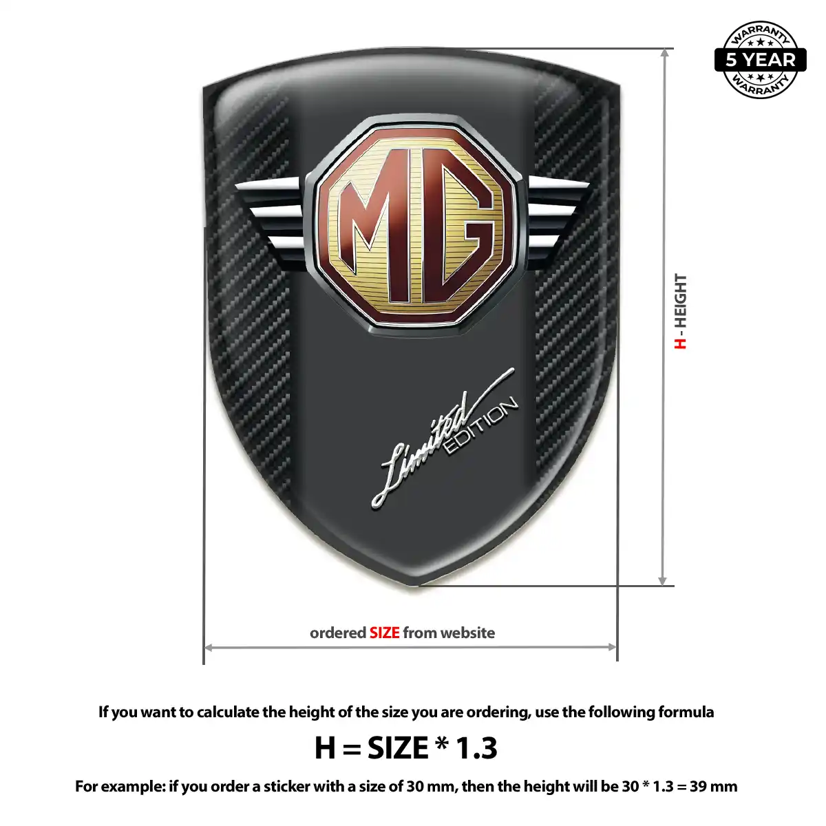 MG Emblem Domed Badge Exclusive Series