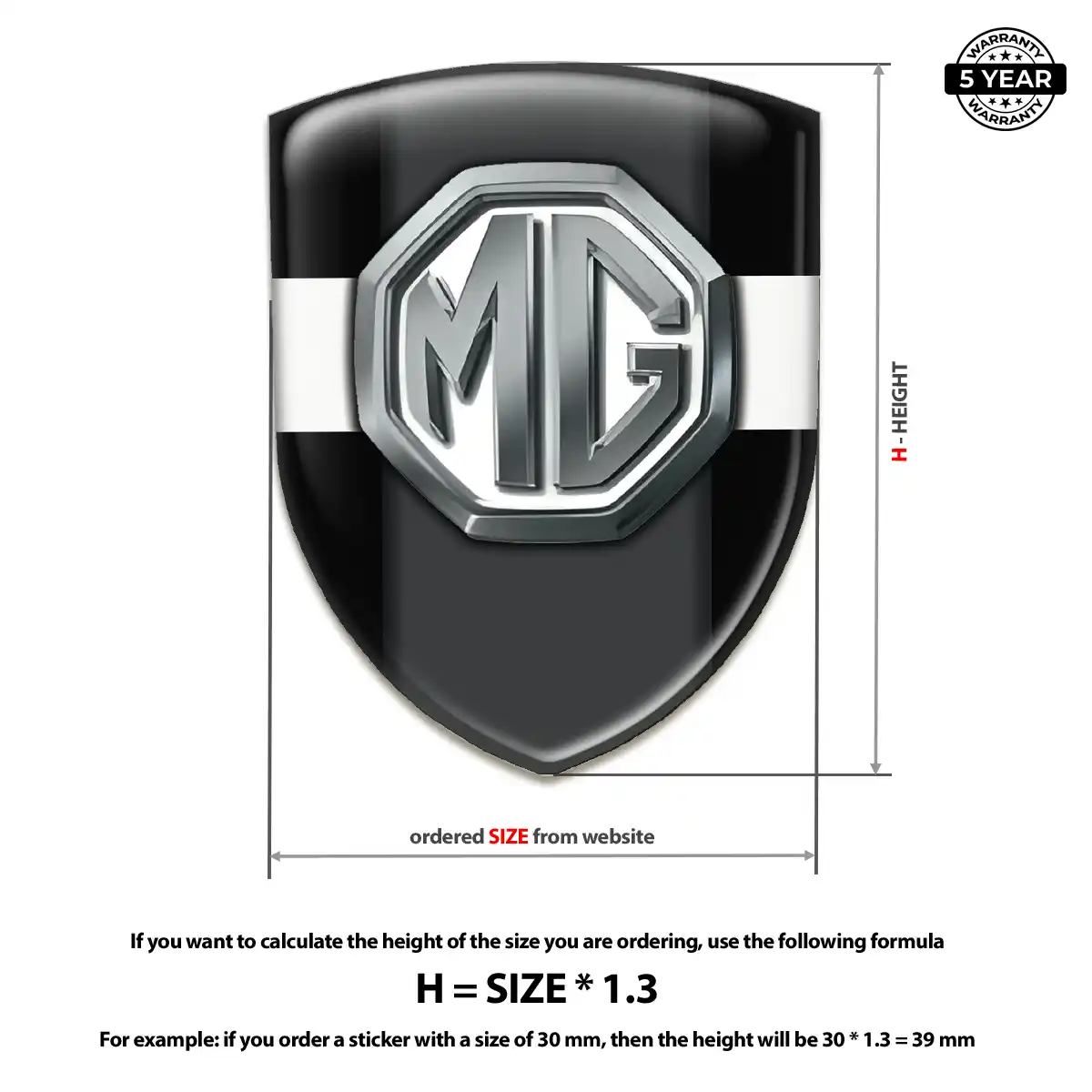 MG Emblem Domed Badge Noble Edition