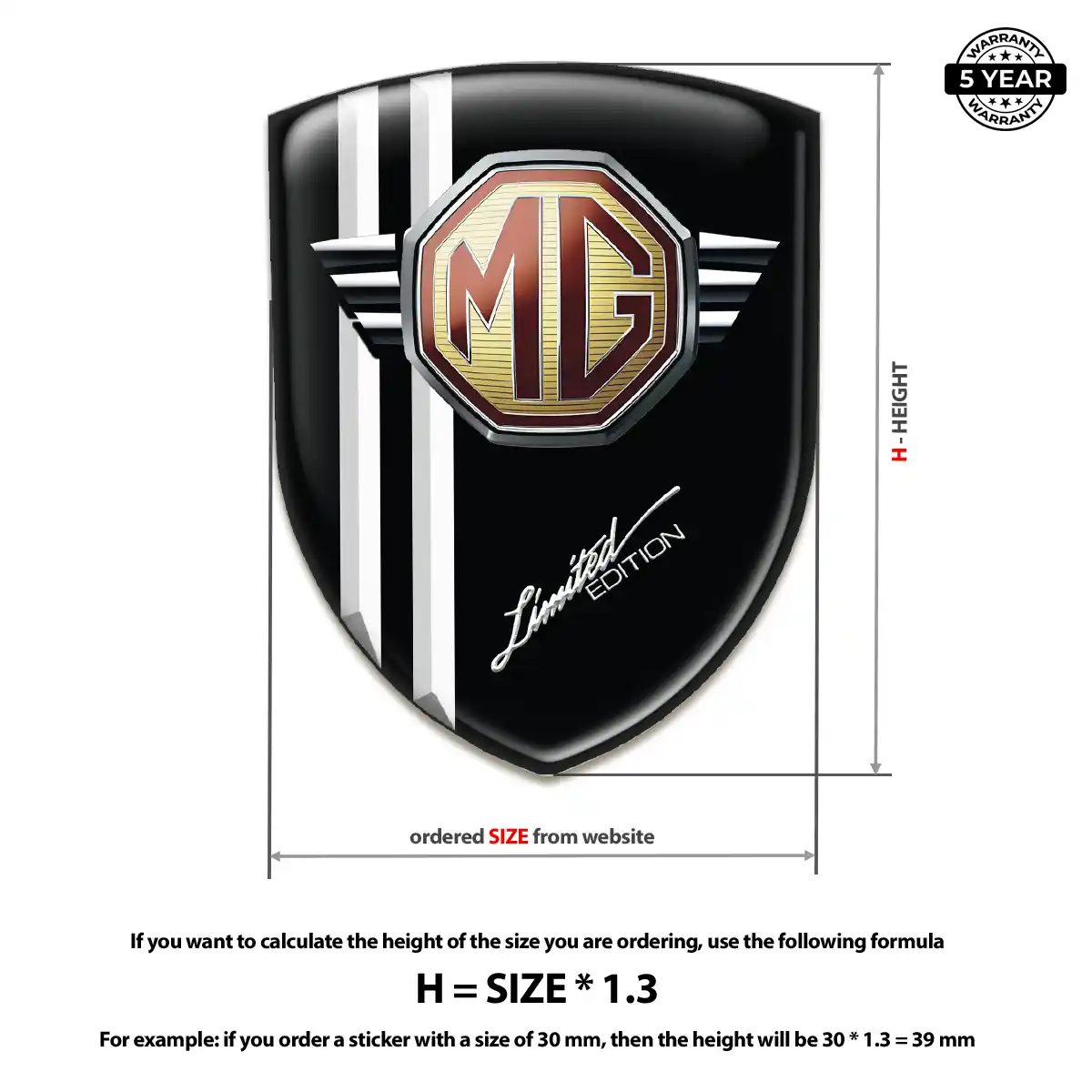 MG Emblem Domed Badge Signature Grade