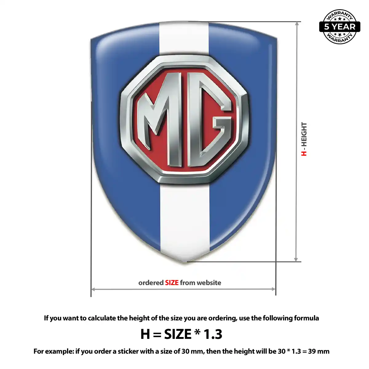 MG Emblem Logo Badge Deluxe Edition