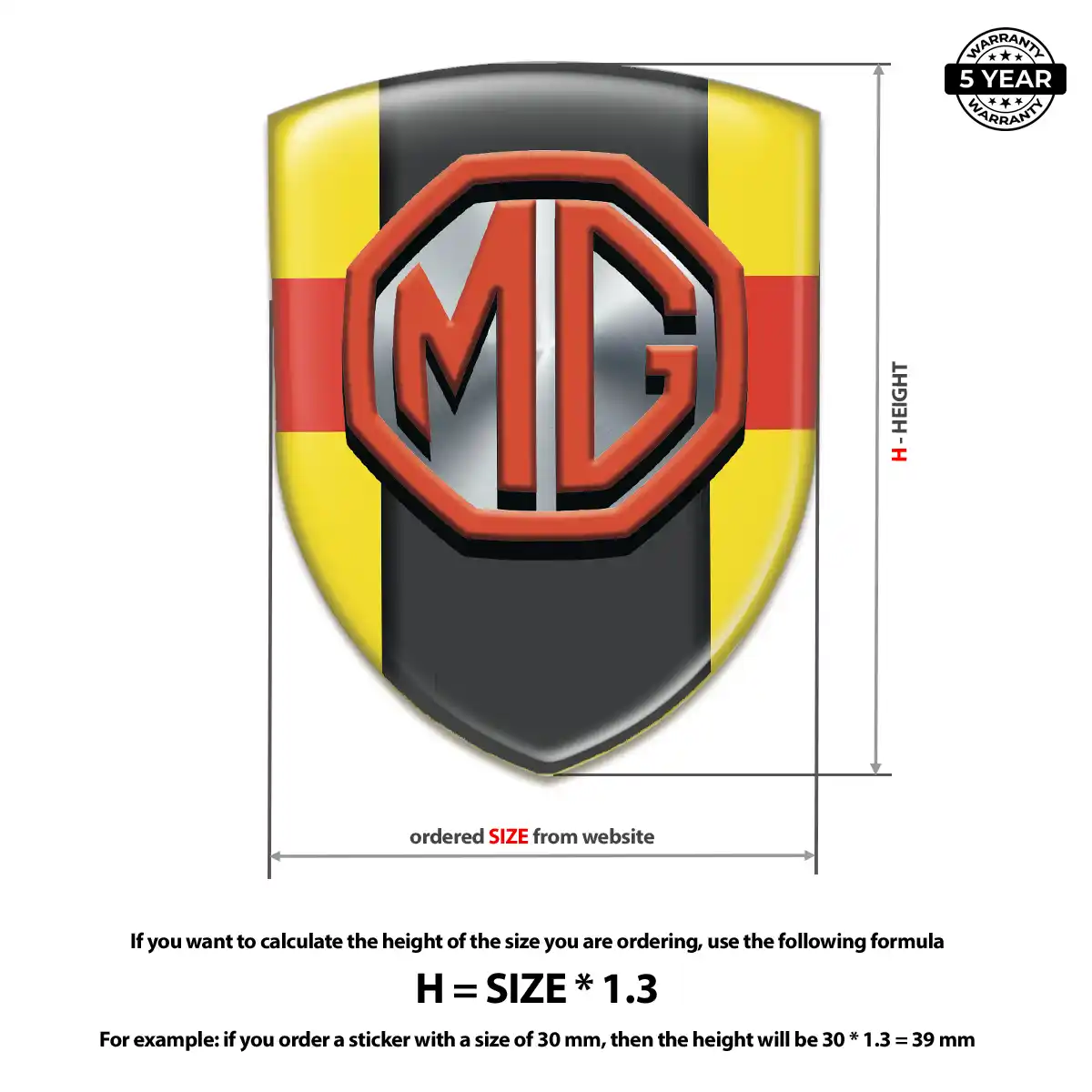 MG Emblem Logo Badge Interior Elegance