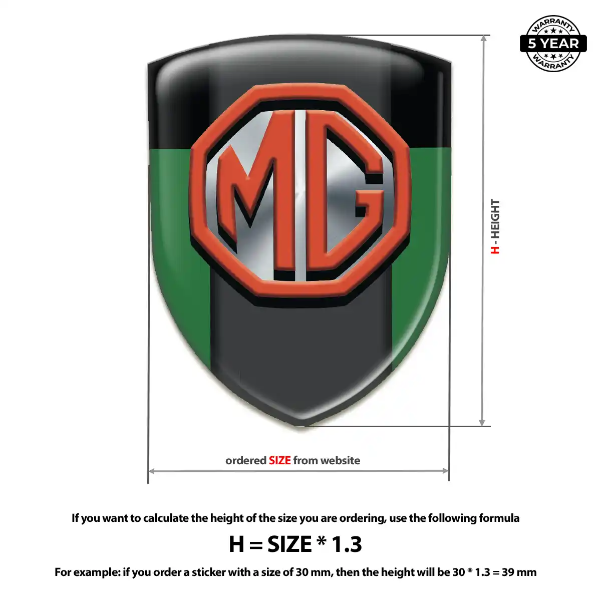 MG Emblem Logo Badge Interior Luxe