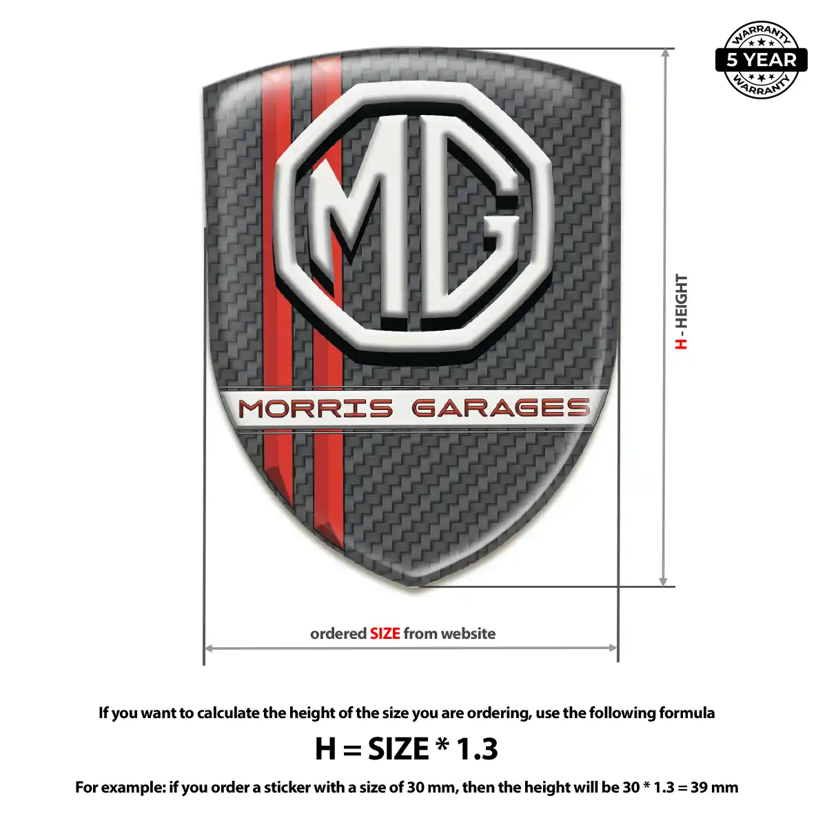 MG Emblem Logo Badge Opulent Line