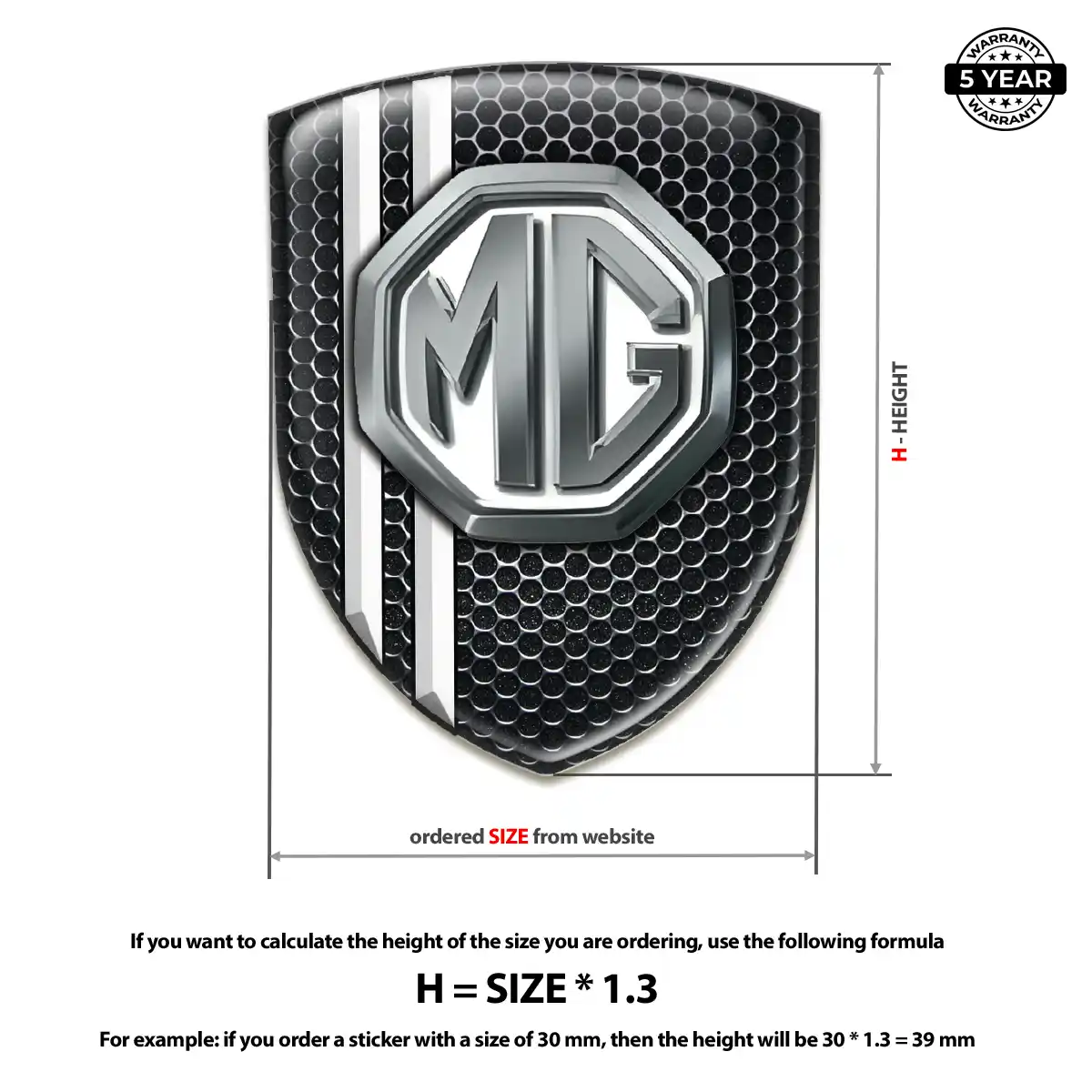 MG Emblem Logo Badge Outer Style