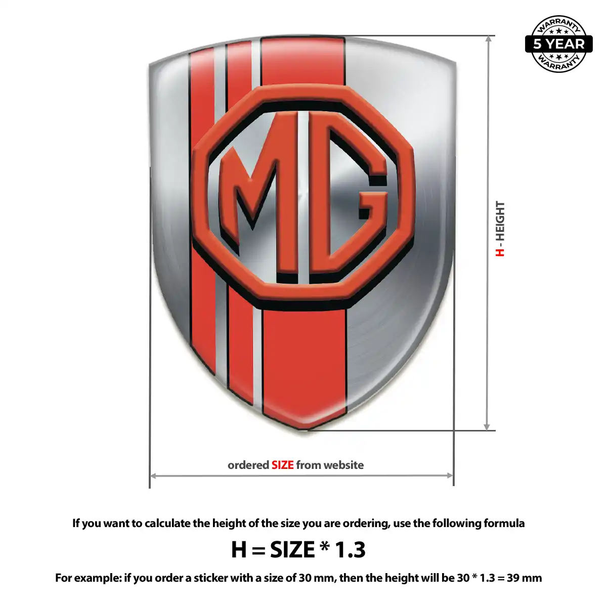 MG Emblem Logo Badge Prestige Line