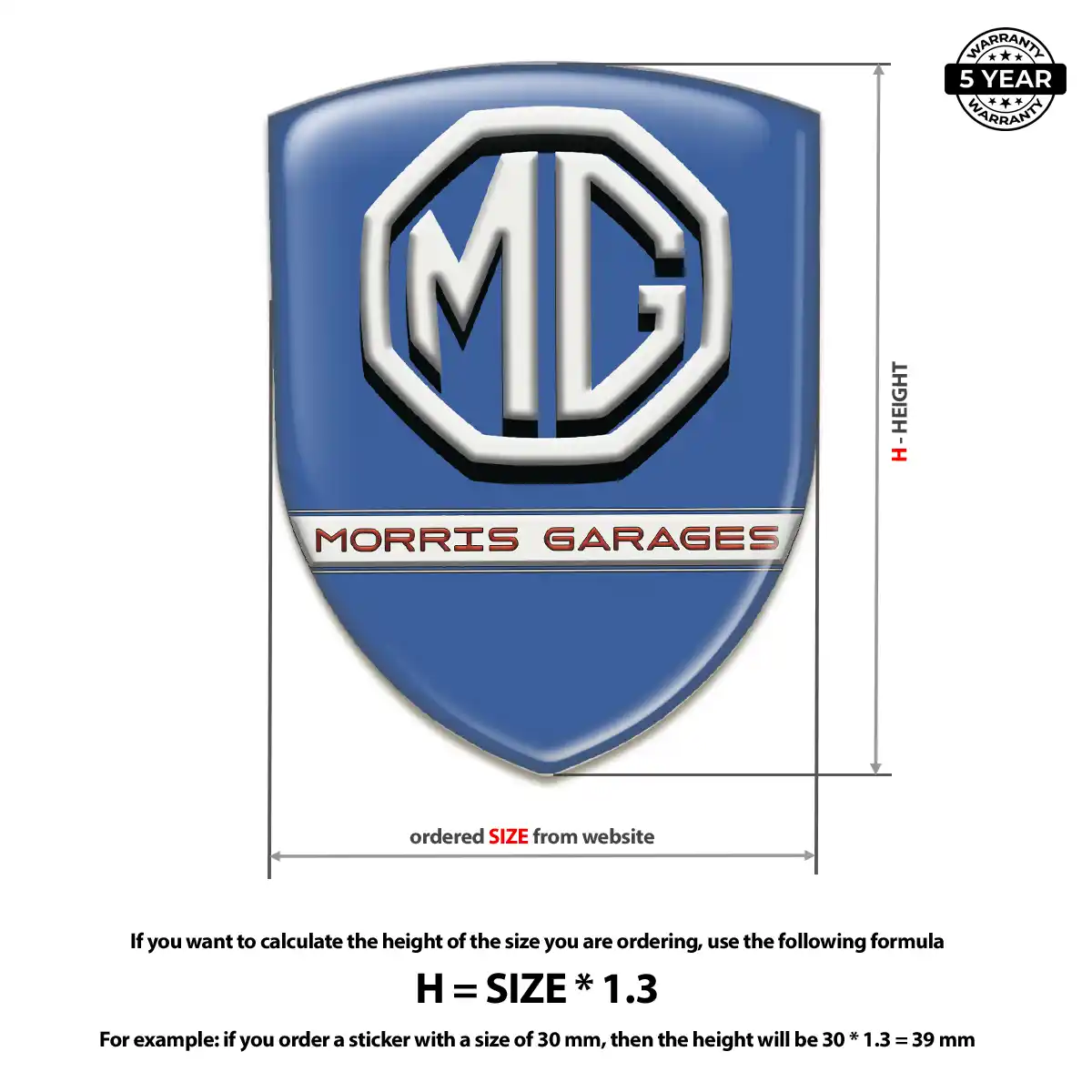 MG Emblem Logo Badge Prime Quality