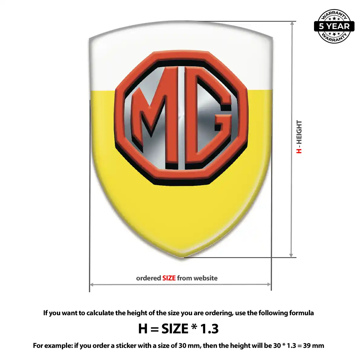 MG Emblem Logo Badge Refined Design