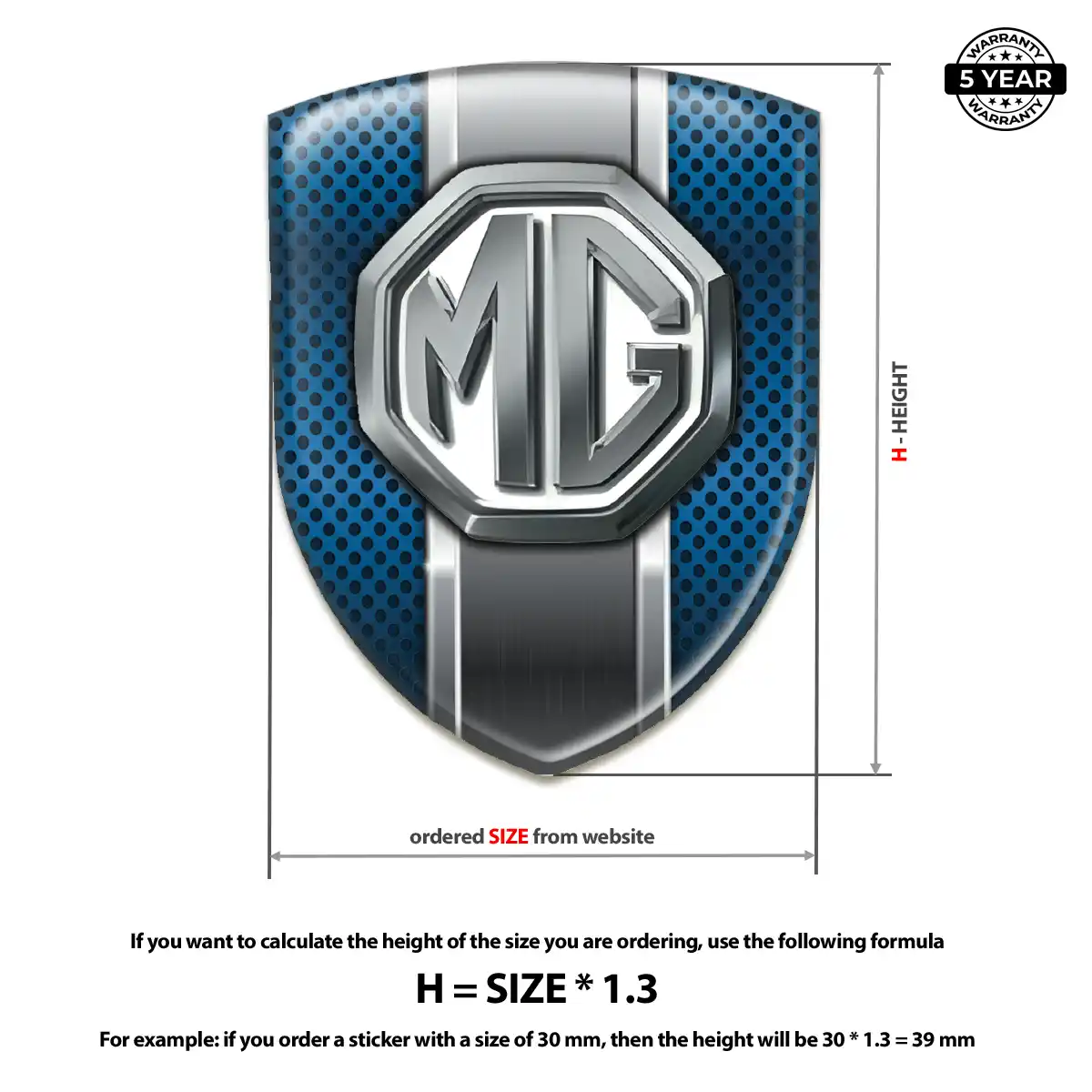MG Emblem Logo Cabin Style